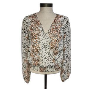 Jopna Women's Surplice Wrap Blouse Size M